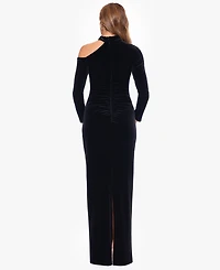 Xscape Women's Cold Shoulder Long Sleeve Dress
