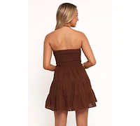 Petal and Pup Rilie Halterneck Mini Dress - Brown