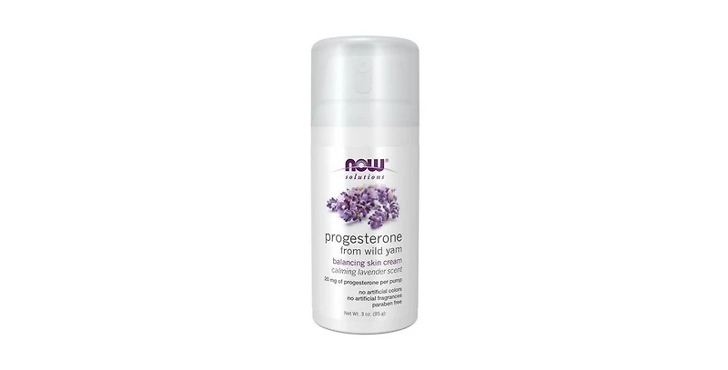 Now Foods Natural Progesterone Balancing Skin Cream with Lavender ,3 Oz