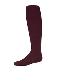 Memoi Big Girls Cotton Blend Cable Tights