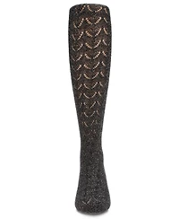 Memoi Little Girls Infant Shimmer Pointelle Cotton Tights