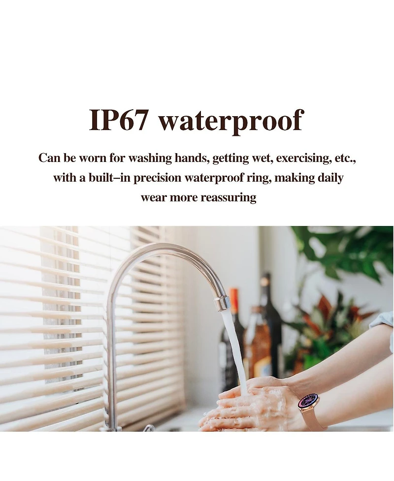 Ruxing smart Ultra-Thin Smart Watch for Women with 3D Dynamic Ui & Health Tracking for women