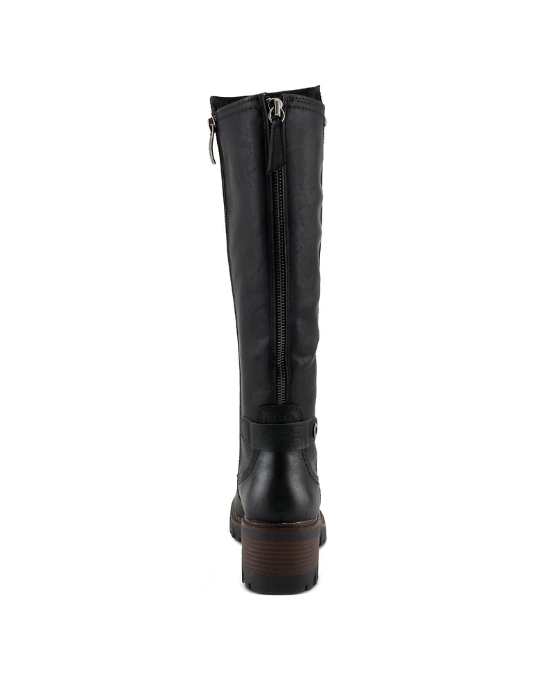 Spring Step Lexis Water-Resistant Tall Shaft Boot with Adjustable Calf and Shock-Absorbing Sole