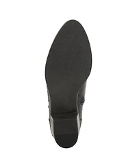 Azura Spring Step Wildwest Leather Western Bootie with Studded Detail and Inside Zipper
