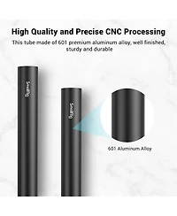 SmallRig 15mm Black Aluminum Alloy Rod Pair, M12 Thread, 8"