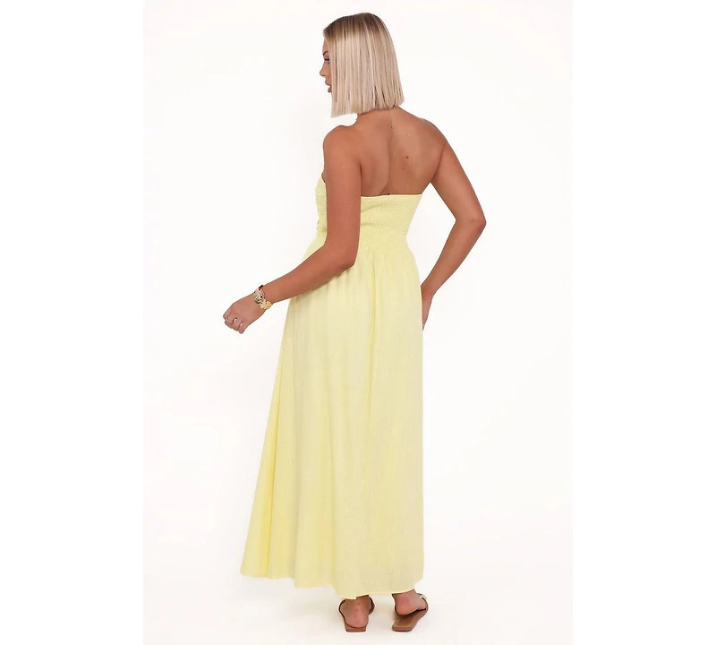 Petal and Pup Women's Kayt Strapless Dress - Butter Yellow