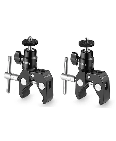 SmallRig 2 Pack CoolClamp Mount with 1/4" Screw Ball Head Mount