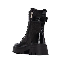Women's Patent Leather Combat Booties By Xti
