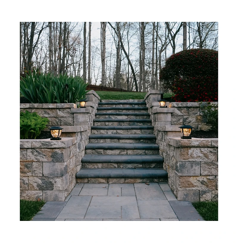 Maxsa Innovations Solar Wave Glass Post and Fence Cap & Deck Railing Lights - 2
