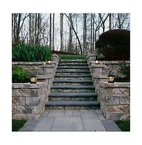Maxsa Innovations Solar Wave Glass Post and Fence Cap & Deck Railing Lights - 2