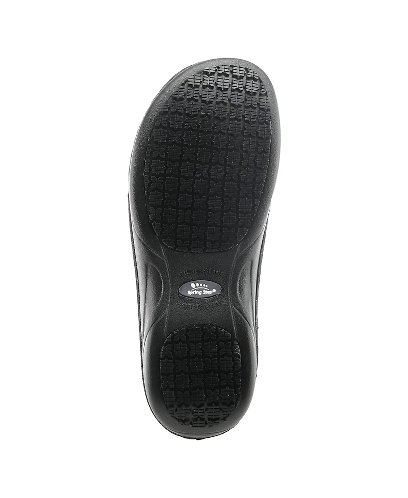 Azura Spring Step Professional Manila Leather Slip-On Work Loafer with Removable Insole and Skid-Resistant Sole