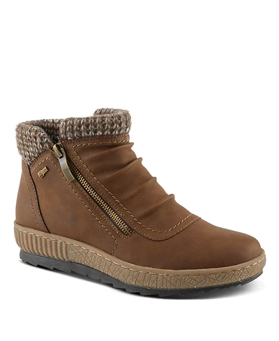 Spring Step Cleora Water Resistant Dual-Zip Bootie with Faux Shearling Lining