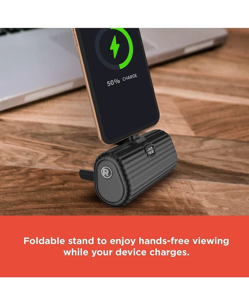 RadioShack Portable Battery Powerbank Charger 5000 Mah Compatible with Type-c Devices Led Panel for Charge Level 2309282