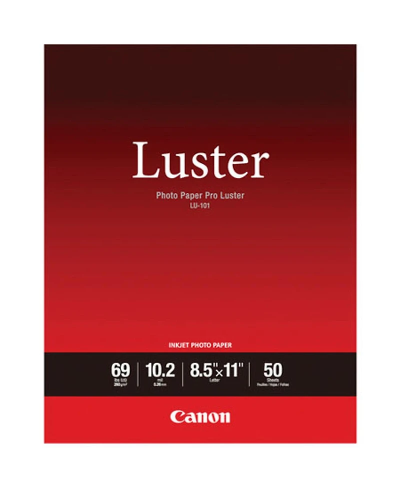Canon 3 Pack Canon Lu-101 Pro Luster Photo Paper (8.5x11", 50 Sheets, 255 gsm)