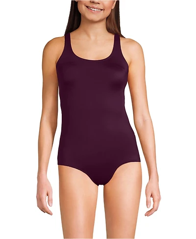 Lands' End Women's Ddd-Cup Tugless Low Leg One Piece Swimsuit