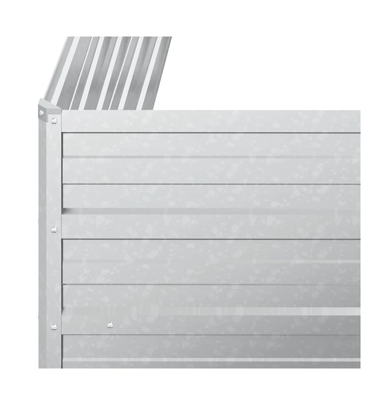 Garden Raised Bed Silver Galvanized steel 39.4 x 15.7 x 30.3 in
