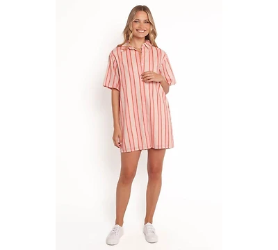 Petal and Pup Norah Mini Dress - Pink Stripe