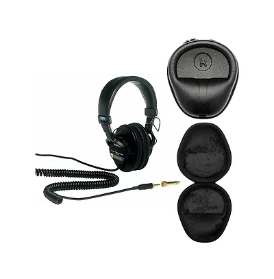 Sony MDR7506 Professional Large Diaphragm Headphone Bundle with Case