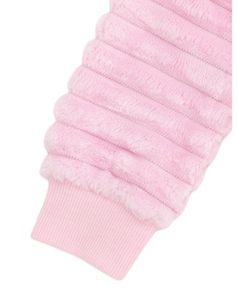 Barbie Toddler Girls Fleece Pullover Sweatshirt with Faux Fur Sleeves