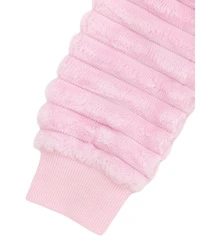 Barbie Toddler Girls Fleece Pullover Sweatshirt with Faux Fur Sleeves