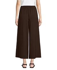 Lands' End Women's Creaseless High Rise Palazzo Crop Pants