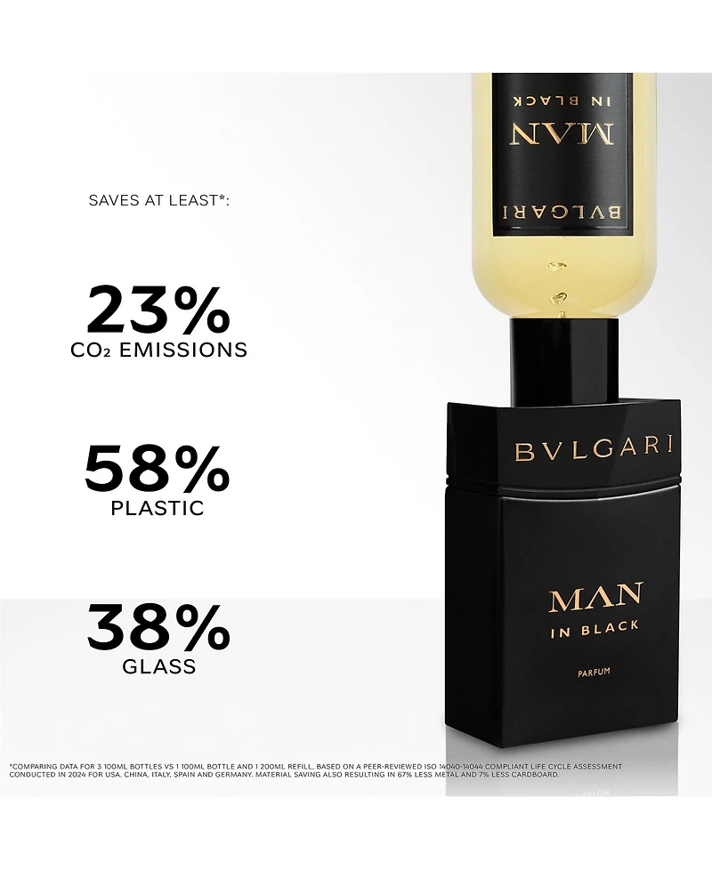 Bvlgari Man In Black Parfum Refill, 6.8 oz.
