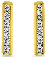 Giani Bernini Cubic Zirconia Set Bar Post Earrings (5/8 ct. t.w.) in 18K Gold Over Sterling Silver, Macy's Exclusive