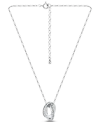 Giani Bernini Cubic Zirconia Interlocking Rolling Circles Necklace (2-1/2 ct. t.w.) 18K Gold Over Sterling Silver, Macy's Exclusive