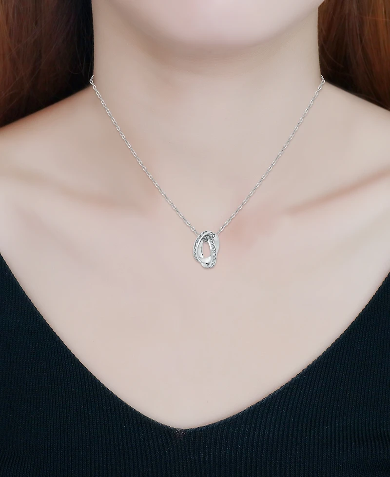 Giani Bernini Cubic Zirconia Interlocking Rolling Circles Necklace (2-1/2 ct. t.w.) 18K Gold Over Sterling Silver, Macy's Exclusive