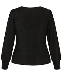 City Chic Women's Plus Glowing Lurex Top