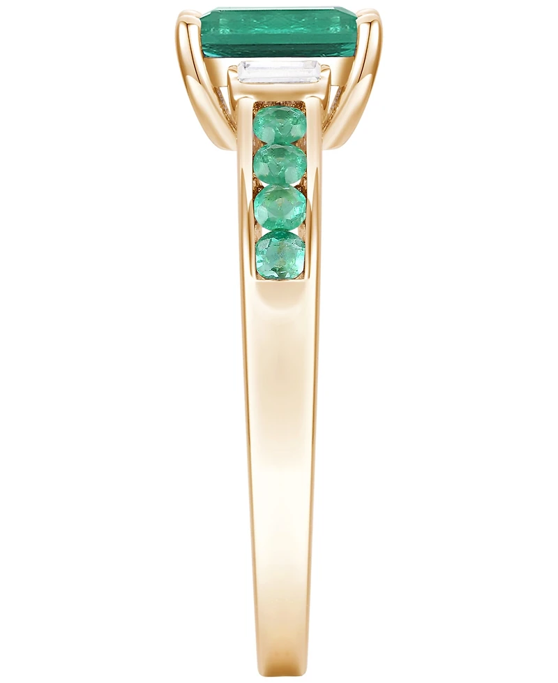 Macy's Gemstone and Diamond Ring (1/20 ct. t.w.) 14K Gold White