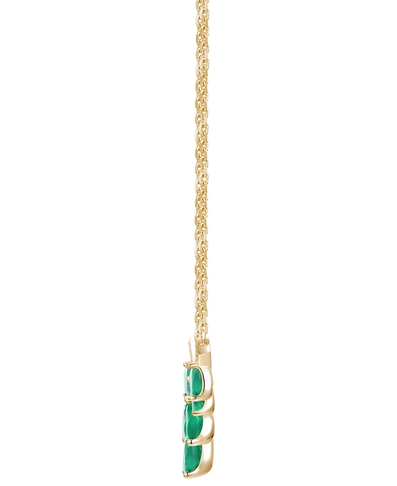 Macy's Gemstone and Diamond Necklace (1/3 ct. t.w.) 14K Gold White