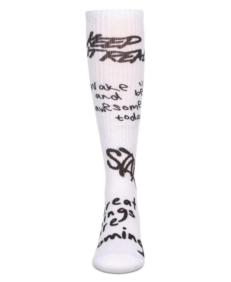 Memoi Girls' Graffiti Knee High Socks