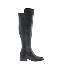 Spring Step Rider Over-the-Knee Leather Boot with Stretch Back Panel and Leather-Wrapped Heel