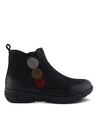 Azura Spring Step Katana Burnished Nubuck Leather Bootie with Removable Insole and Rugged Sole