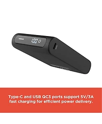 RadioShack Portable Battery Powerbank Charger 20,000 mAh 74 Wh Usb A and Usb C 20W With Led Display Black 2309276