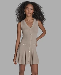 Bcbg Women's Button Front Sweater Dress