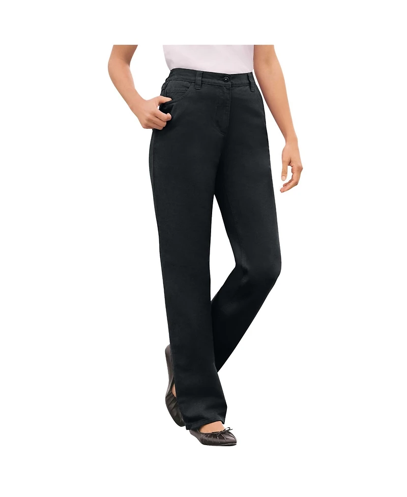 Woman Within Women's Perfect Cotton Back Elastic Denim Jean