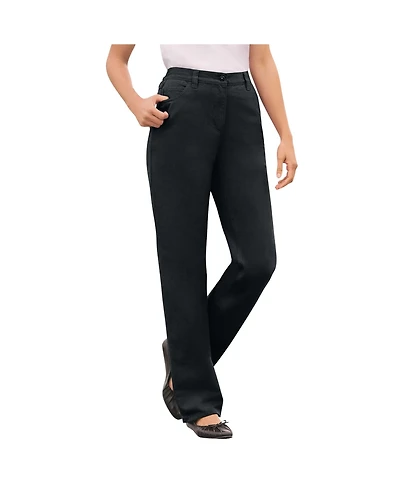 Woman Within Women's Perfect Cotton Back Elastic Denim Jean