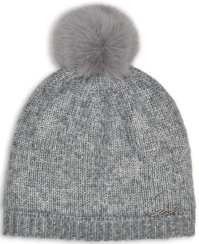 Karl Lagerfeld Paris Women's Studded Star Detail Beanie