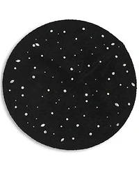 Karl Lagerfeld Paris Women's Crystal Stud Detail Beret Hat