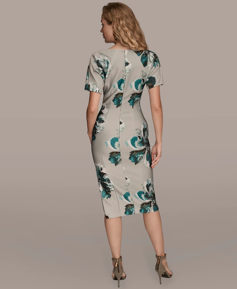 Donna Karan New York Women's Boat Neck Midi Dress