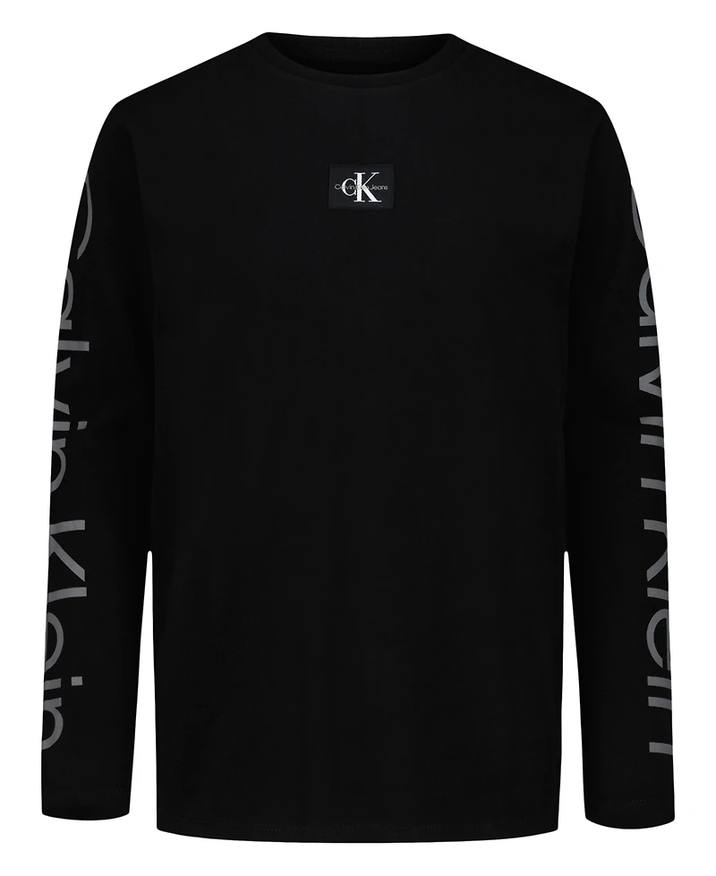 Calvin Klein Big Boys 8-20 Long Sleeve Print T-Shirt