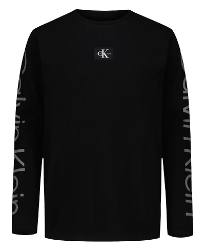 Calvin Klein Big Boys 8-20 Long Sleeve Print T-Shirt