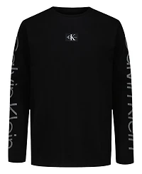 Calvin Klein Big Boys 8-20 Long Sleeve Print T-Shirt