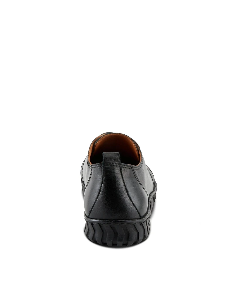 Spring Step Emmalina Leather Slip-On Shoe with Removable Insole and No-Tie Elastic Laces