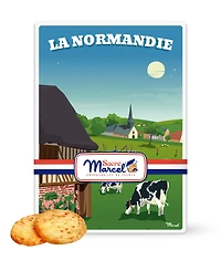 Sacre Marcel Normandie Countryside Tin with French Apple Shortbreads, 3.5oz