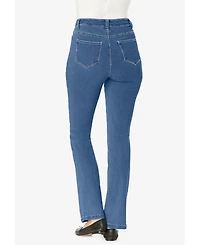 Woman Within Women's Plus Tall Comfort Stretch Bootcut Denim Jean