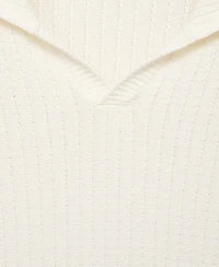 Mango Men's Cotton Knitted Polo Shirt