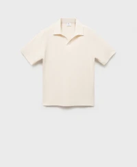 Mango Men's Regular-Fit Textured Polo Shirt